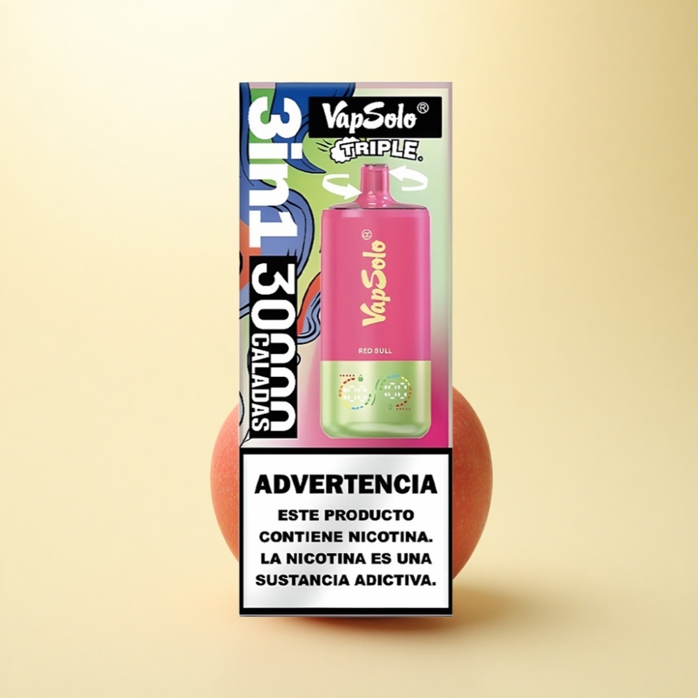 Vapsolo Triple 30000 Puffs Roter Stier Dreißigtausend-Zug mit 40ml E-Liquid und 20mg/ml Nikotin