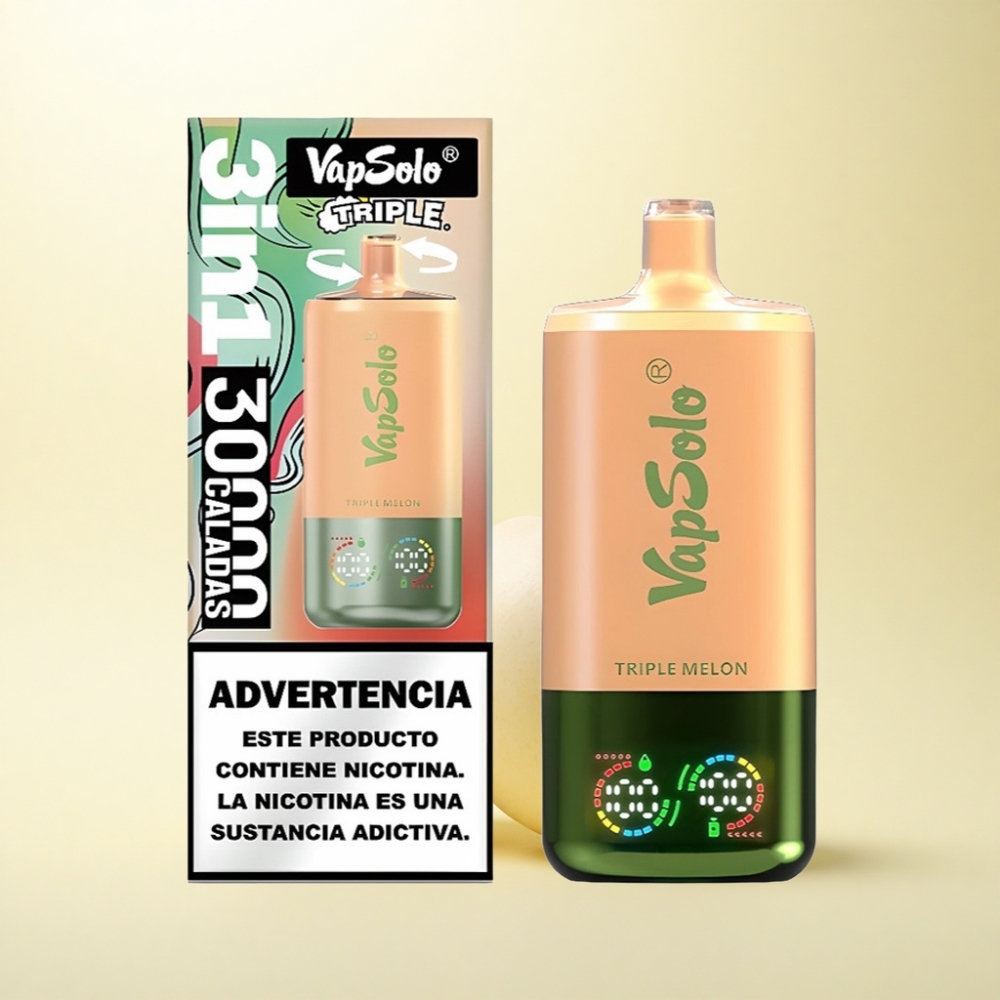 Vapsolo Triple 30000 Puffs Triple Melon 40ml 20mg Nikotin Typ-C