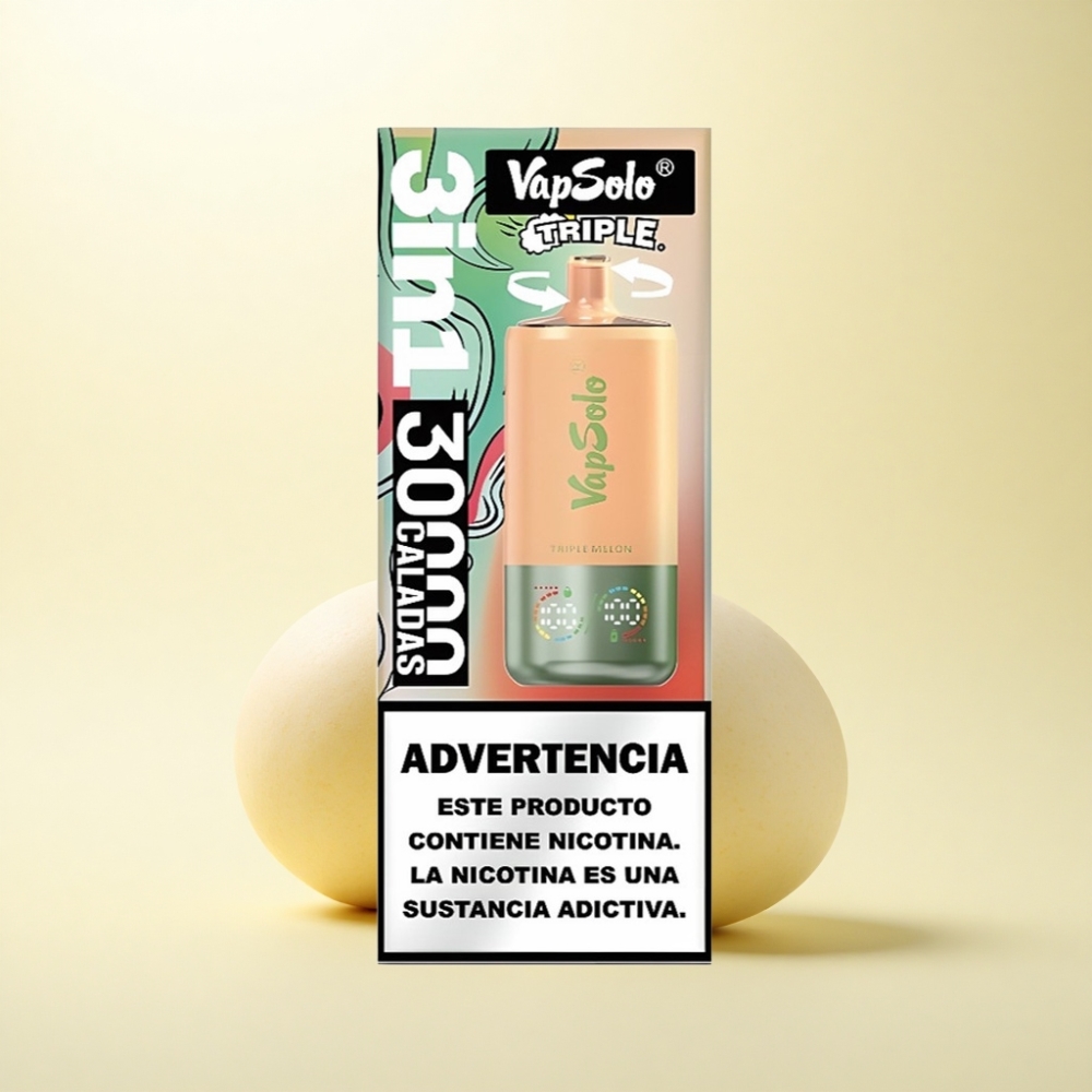Vapsolo Triple 30000 Puffs Triple Melon 40ml 20mg Nikotin Typ-C
