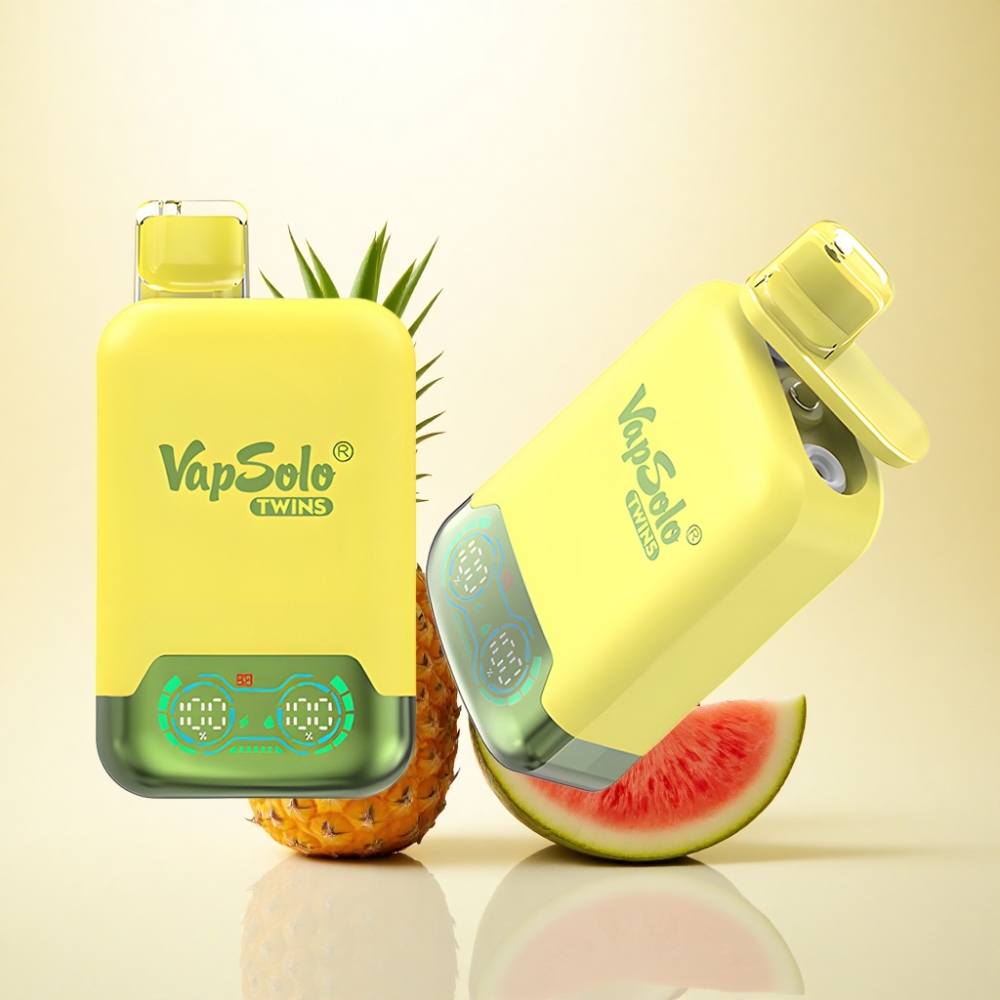 Vapsolo Twins 20000 Puffs Ananas Kokosnuss & Wassermelone Eis mit 40 ml E-Liquid und Type-C Ladeanschluss