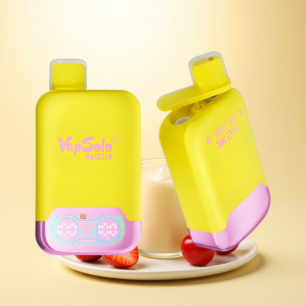 Vapsolo Twins 20000 Puffs Erdbeer-Banane & Sprudelnde Kirsche mit 40ml E-Liquid und 20mg/ml Nikotin