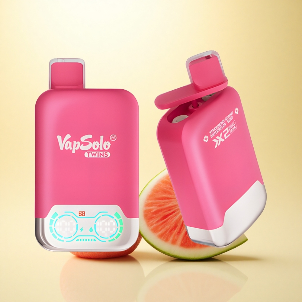 Vapsolo Twins 20000 Puffs Erdbeer-Wassermelone & Gummibärchen Typ-C 40ml 20mg Nikotin