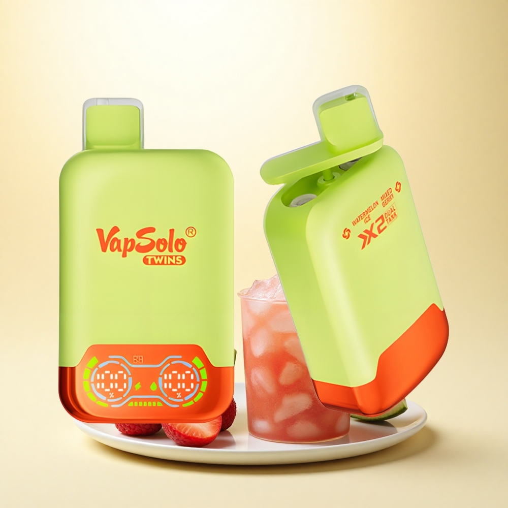 Vapsolo Twins 20000 Puffs Wassermelone Eis & Gemischte Beeren 40ml 20mg Nikotin Typ-C