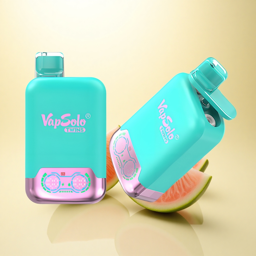 Vapsolo Twins 20000 Puffs Wassermelone & Himbeere Dreifach-Melone mit 40 ml E-Liquid und 20mg/ml Nikotin