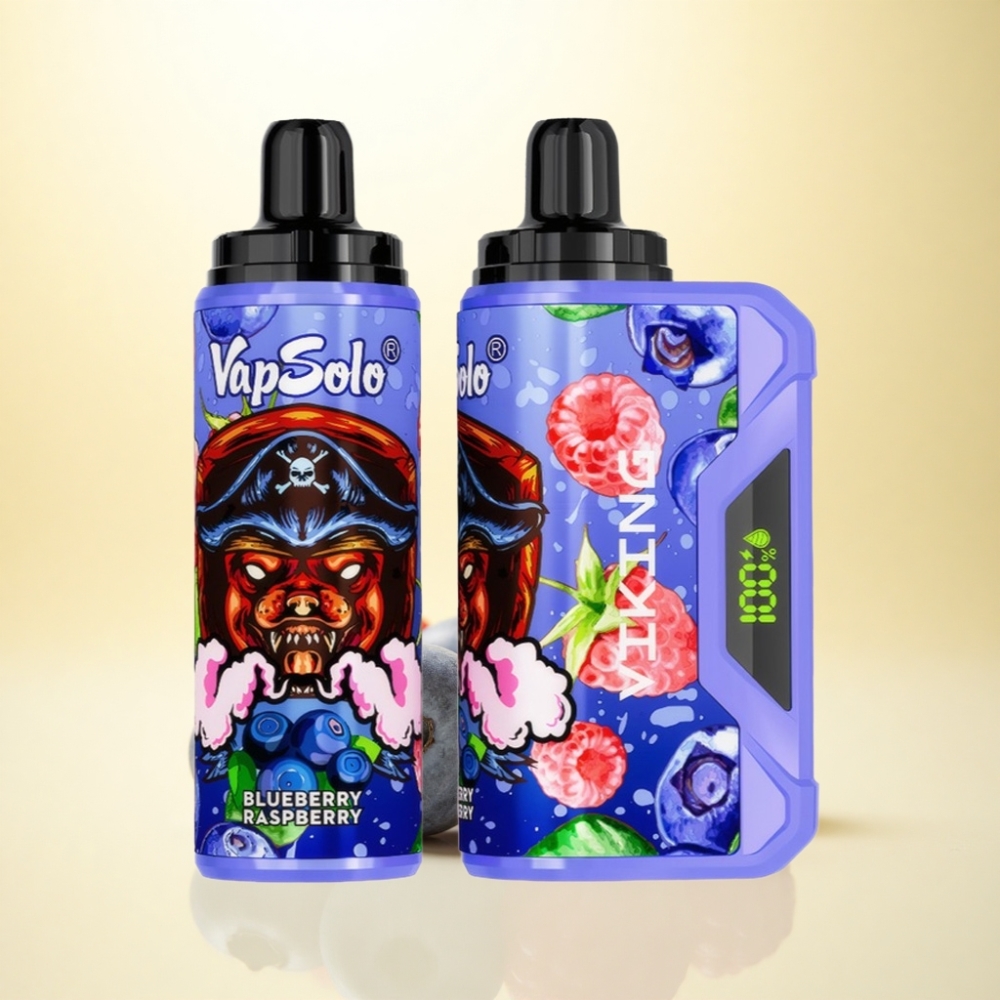 VapSolo VIKING 12000 Puffs Blaubeere Himbeere Typ-C 22ml Nikotin