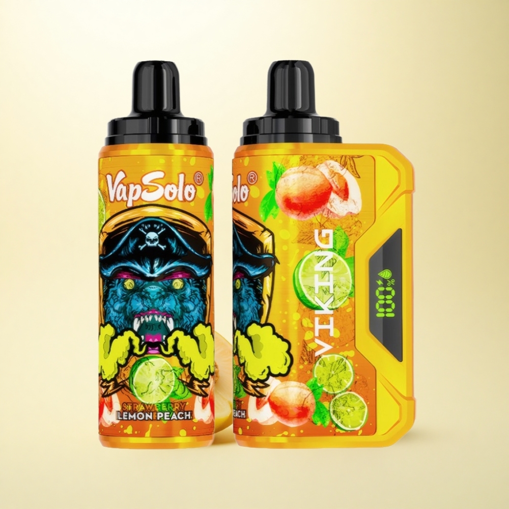 VapSolo VIKING 12000 Puffs Zitrone Pfirsich 22ml Typ-C 20mg Nikotin