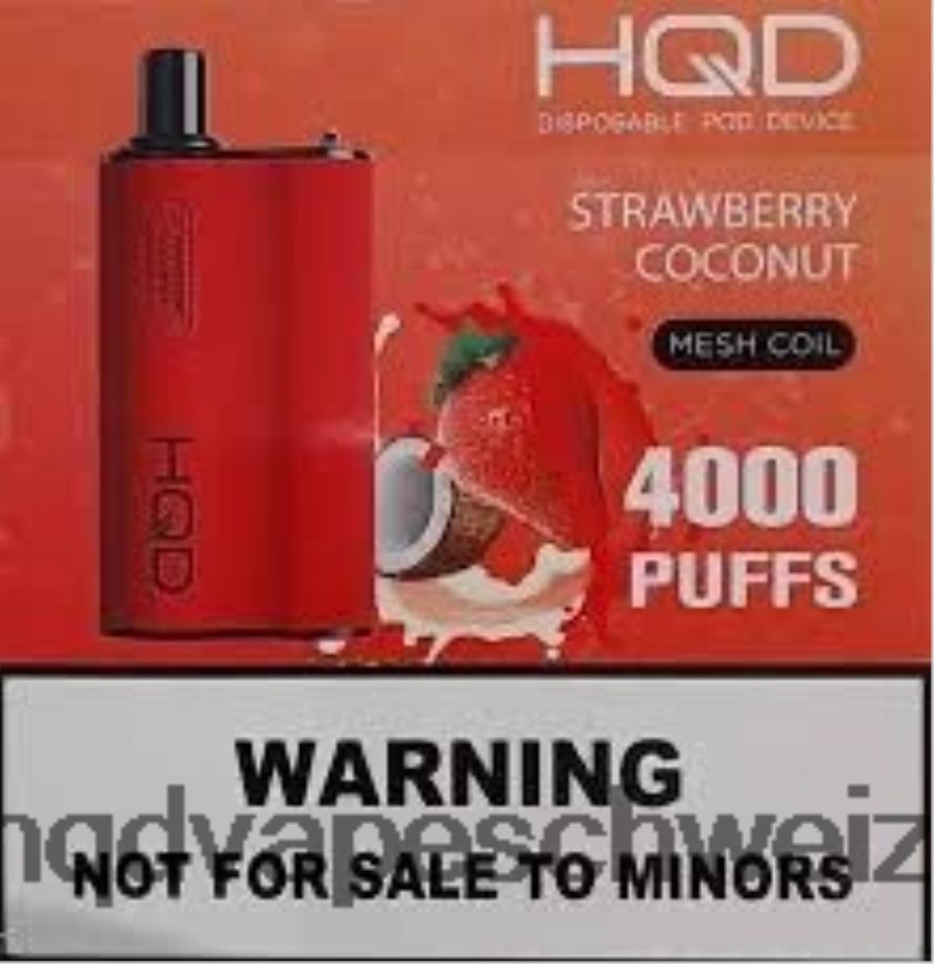 HQD Switzerland - HQD BOX 4000 Züge Erdbeer-Kokosnuss ARLN6Z112