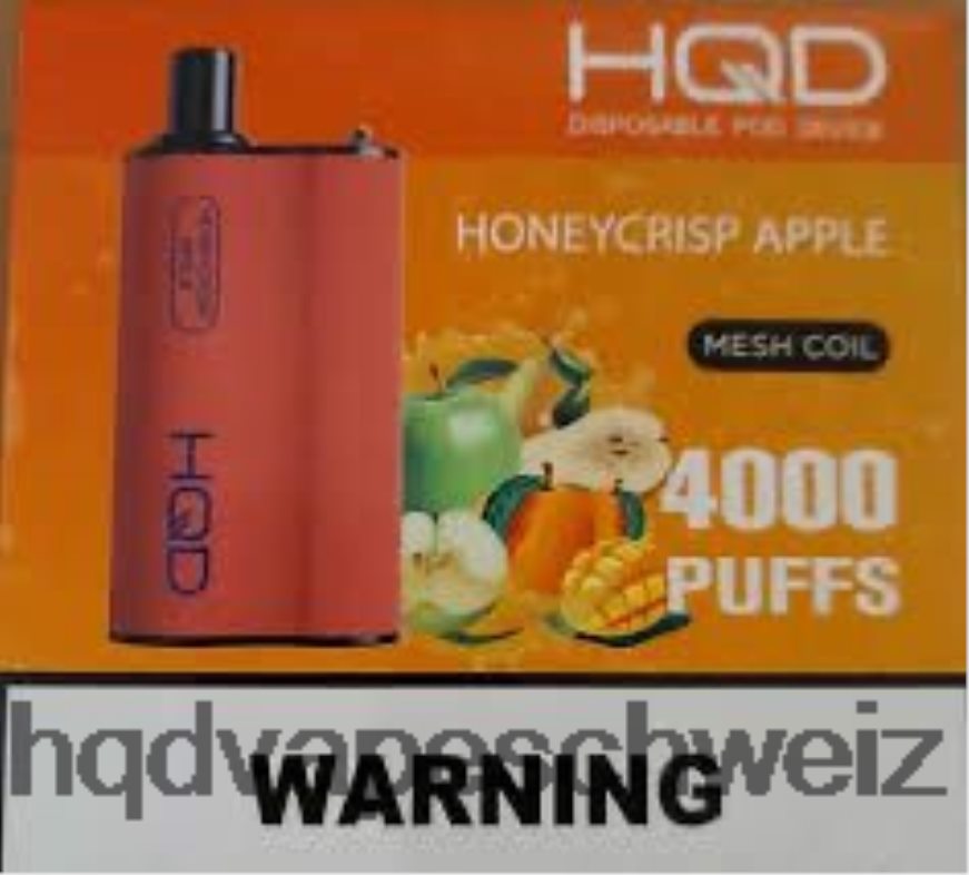 HQD Vape Online Kaufen - HQD BOX 4000 Züge Honigknackiger Apfel ARLN6Z115