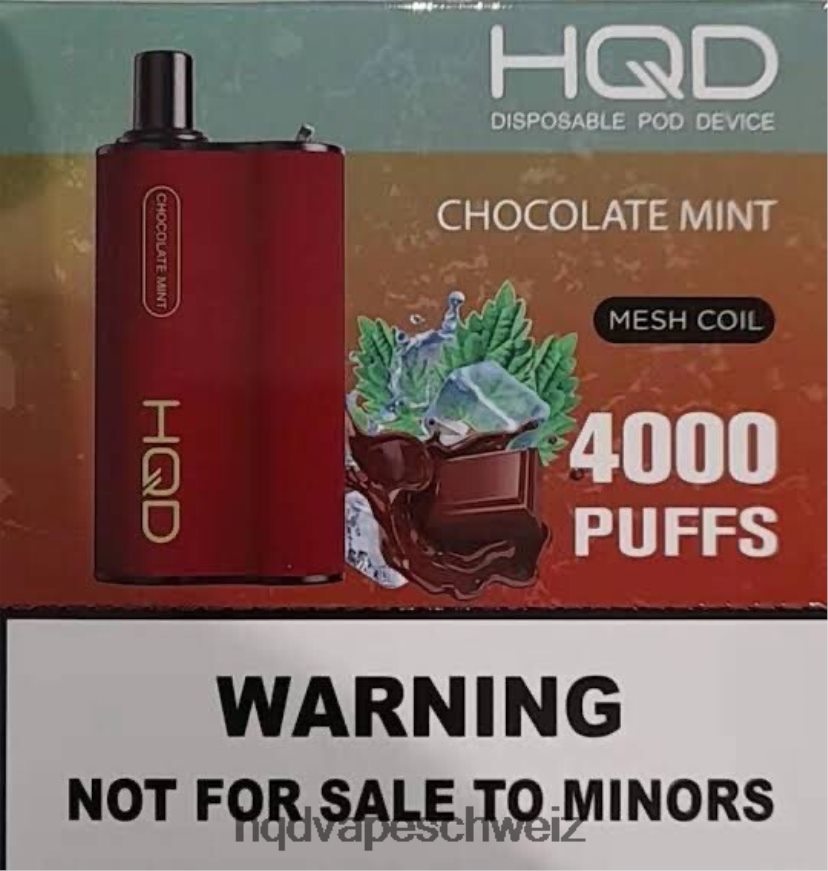 HQD Vape Schweiz - HQD BOX 4000 Züge Schokoladenminze ARLN6Z111