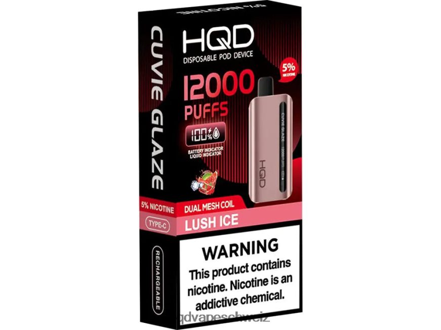 HQD Geschmack - HQD CUVIE GLAZE Einweg-Vaporizer 12000 üppiges Eis ARLN6Z210