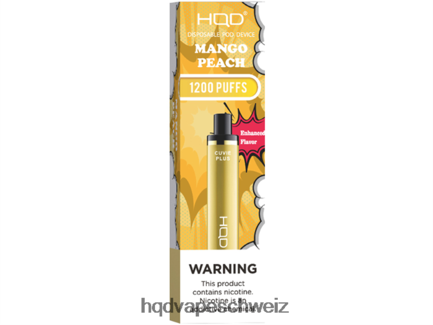 HQD Vape Online - HQD CUVIE PLUS Einweg-Vapor Mango-Pfirsich ARLN6Z217