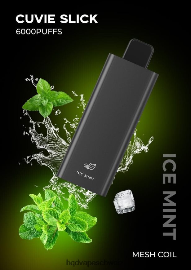 HQD Vape Online - HQD CUVIE SLICK 6000 Züge glatte Eisminze ARLN6Z27