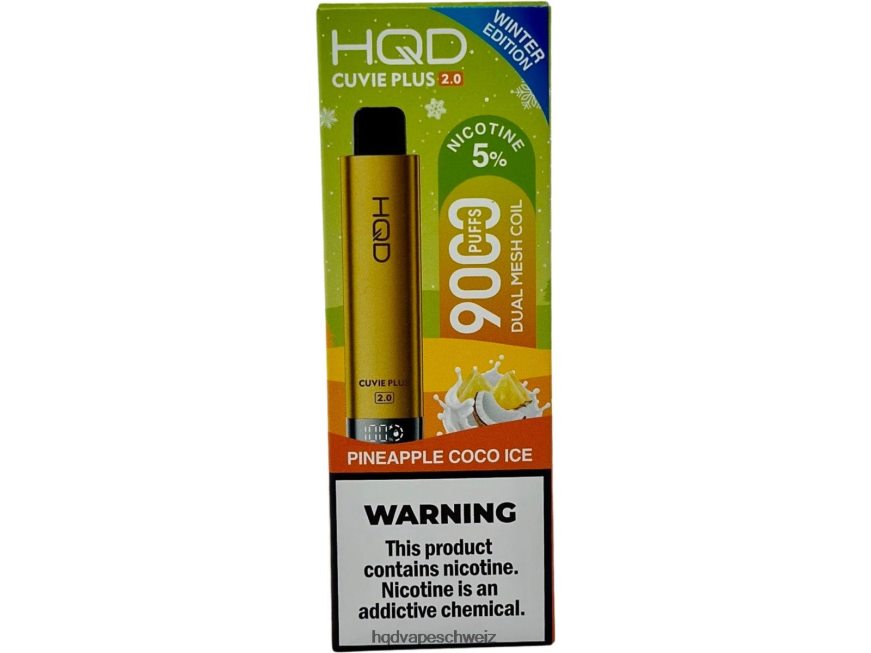 HQD Vape Zürich - HQD CUVIE PLUS 2.0 (Winterausgabe) Ananas-Kokos-Eis ARLN6Z233