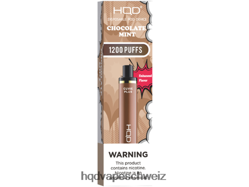 HQD Vape Zürich - HQD CUVIE PLUS Einweg-Vapor Schokoladenminze ARLN6Z153