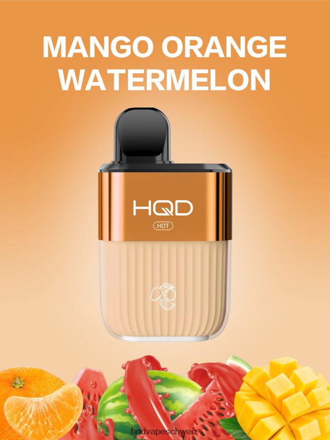 HQD Geschmack - HQD HOT 5000 Züge Mango-Orangen-Wassermelone ARLN6Z60